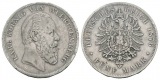 Württemberg, 5 Mark 1876, Randfehler
