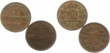 8858 Bayern   Pfennig 1862  und 1863