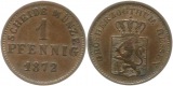 8900 Hessen Kassel 1 Pfennig 1872