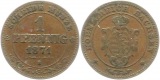 8934 Sachsen 1 Pfennig 1871