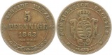 8942 Sachsen 5 Pfennig 1863