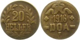 9111 Deutsch Ost Afrika 20 Heller 1916  ss