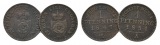 Lippe, 2 Kleinmünzen (1847/1851)