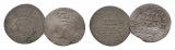 Altdeutschland, 2 Kleinmünzen (1793/1733)