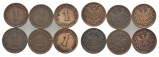 Kaiserreich, 6 Kleinmünzen (1915/1916)