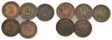 Kaiserreich, 5 Kleinmünzen (1876/1877/1904)