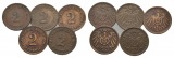 Kaiserreich, 5 Kleinmünzen (1905/1906)