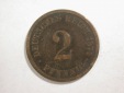 C02 KR 2 Pfennig 1874 D in schön  Orginalbilder