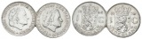 Niederlande, 1 Gulden 1964/1956 (2 Münzen) AG
