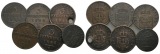 Altdeutschland, 5 Kleinmünzen (1x glocht)