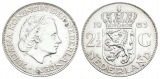 Niederlande, 2 1/2 Gulden 1963 Ag