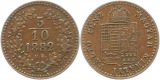 9572 Österreich Ungarn 5/10 Kreuzer 1882 KB