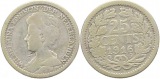 9671 Niederlande 25 Cent Silber 1916