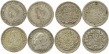 9681 Niederlande 10 Cent Silber Lot 4 Stück