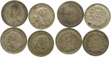 9687 Niederlande 10 Cent Silber Lot 4 Stück
