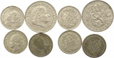 9695  Niederlande  Silbermünzen  Lot 4 Stück