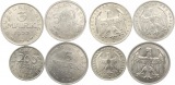 9736 Weimar Lot von 4 Alumünzen