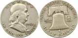 9747 USA Franklin Hald Dollar 1952 Silber