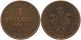 9790 Sachsen 5 Pfennig 1864