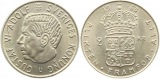 9970 Schweden 2 Kronen 1963 Silber