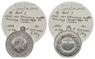 Medaille 1870, tragbar, versilbert; Ø 25,9 mm 5,30 g