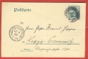 Deutsches Reich Postkarte 5 Pfennig gel.1907 Stempel Niedercun...
