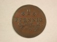 C07 Mainz  1 Pfennig 1766 l.prägeschw. sonst ss-vz  Originalb...
