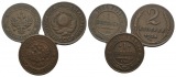 Russland, 3 Kleinmünzen (1904/1924/1912)