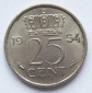 Niederlande 25 Cent 1954