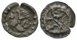 Mittelalter; Pfennig; 0,39 g; viele Einstiche