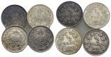 Kaiserreich, 1/2 Mark, J.16 (4 Kleinmünzen 1919/1913/1916/1918)