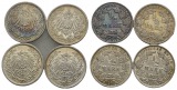 Kaiserreich, 1/2 Mark, J.16 (4 Kleinmünzen 1917/1915/1907/1913)