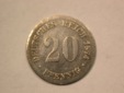 D10  KR  20 Pfennig Silber  1874 E in ss+, leicht geputzt Orig...