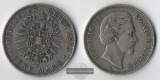Bayern, Kaiserreich  5 Mark  1875 D  Ludwig II. 1864-1886   FM...