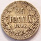 Finnland 25 Penniä 1866 Silber