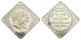 Wettin, Sachsen; Medaille 1885, Messing, versilbert, gelocht; ...