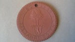 Porzellanmedaille 775 Jahre Polenz aus dem Jahr 1955 (k676)