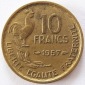 Frankreich France 10 Francs 1957 Al-Bro GUIRAUD ss-vz !!