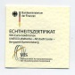 Zertifikat Original für 100 Euro Goldmünze 2008 Goslar nur Z...
