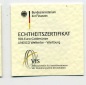Zertifikat Original für 100 Euro Goldmünze 2011 Wartburg nur...