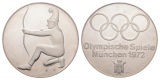 Linnartz Olympiade München, Silbermedaille 1972, 28,02/925er,...