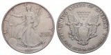 Linnartz USA 1 Dollar 1990, Feinunze Silber, stgl