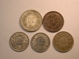E03 Schweiz 5 Münzen 1931-1990  look   Originalbilder
