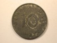 D15 3.Reich  10 Pfennig  1944 B in ss  Originalbilder