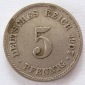 Deutsches Reich 5 Pfennig 1907 E