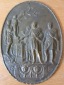 Bronzeplakette o.J.; Griechische Darstellung; 1,05 kg, 26,5 x ...