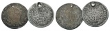 Altdeutschland; 2 Kleinmünzen, gelocht