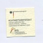 Zertifikat Original für 100 Euro Goldmünze 2018 Falkenlust B...