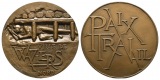 Frankreich, Bergbau-Medaille o.J.; Bronze, 112,75 g, Ø 58,8 mm