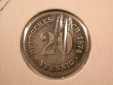 E04  KR  20 Pfennig  1874 F in ss/ss+  Silber Originalbilder